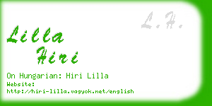 lilla hiri business card